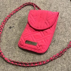 Vera Bradley Fuchsia Quilted Phone Bag